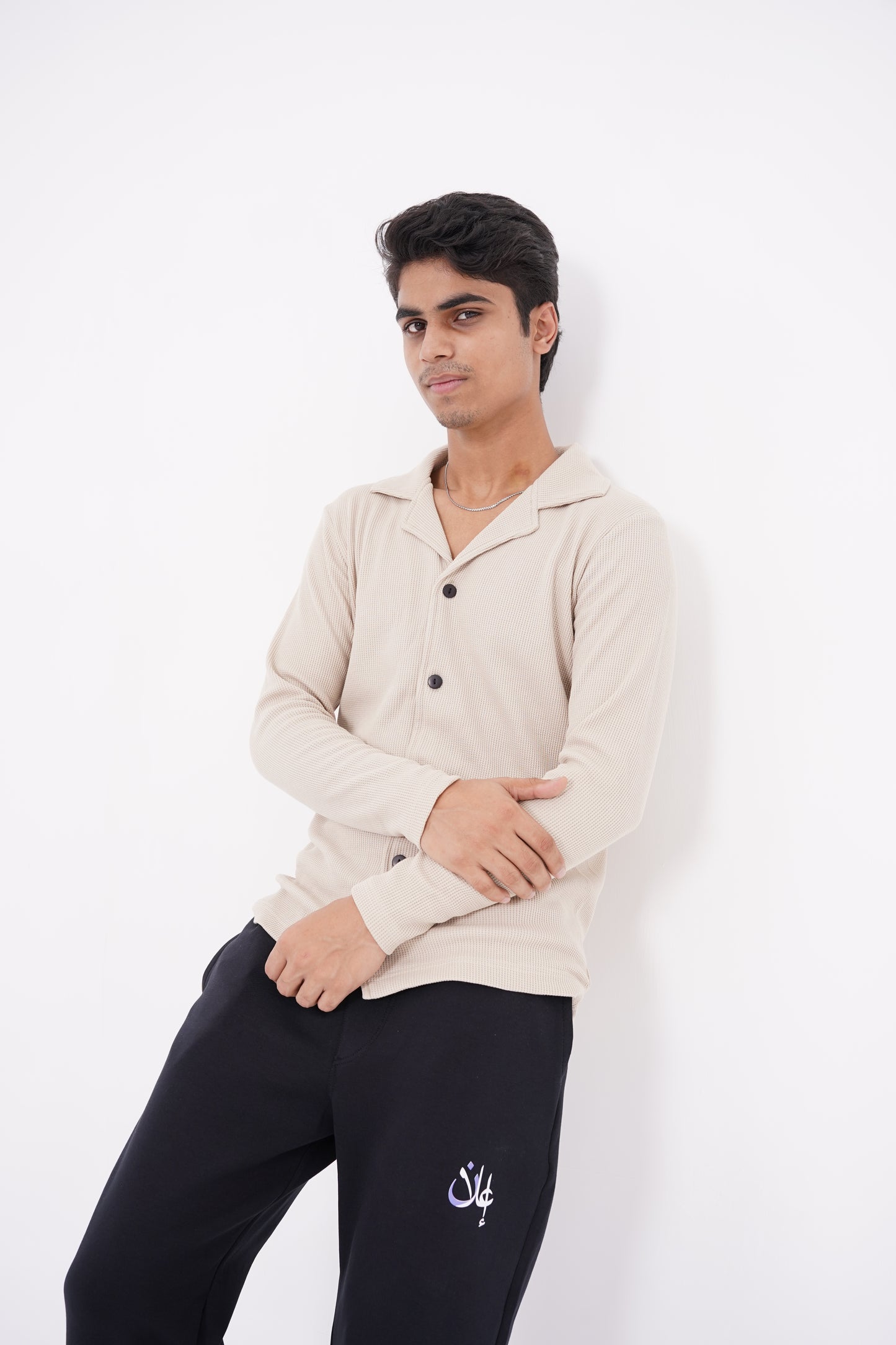 BEIGE CARDIGAN SHIRT