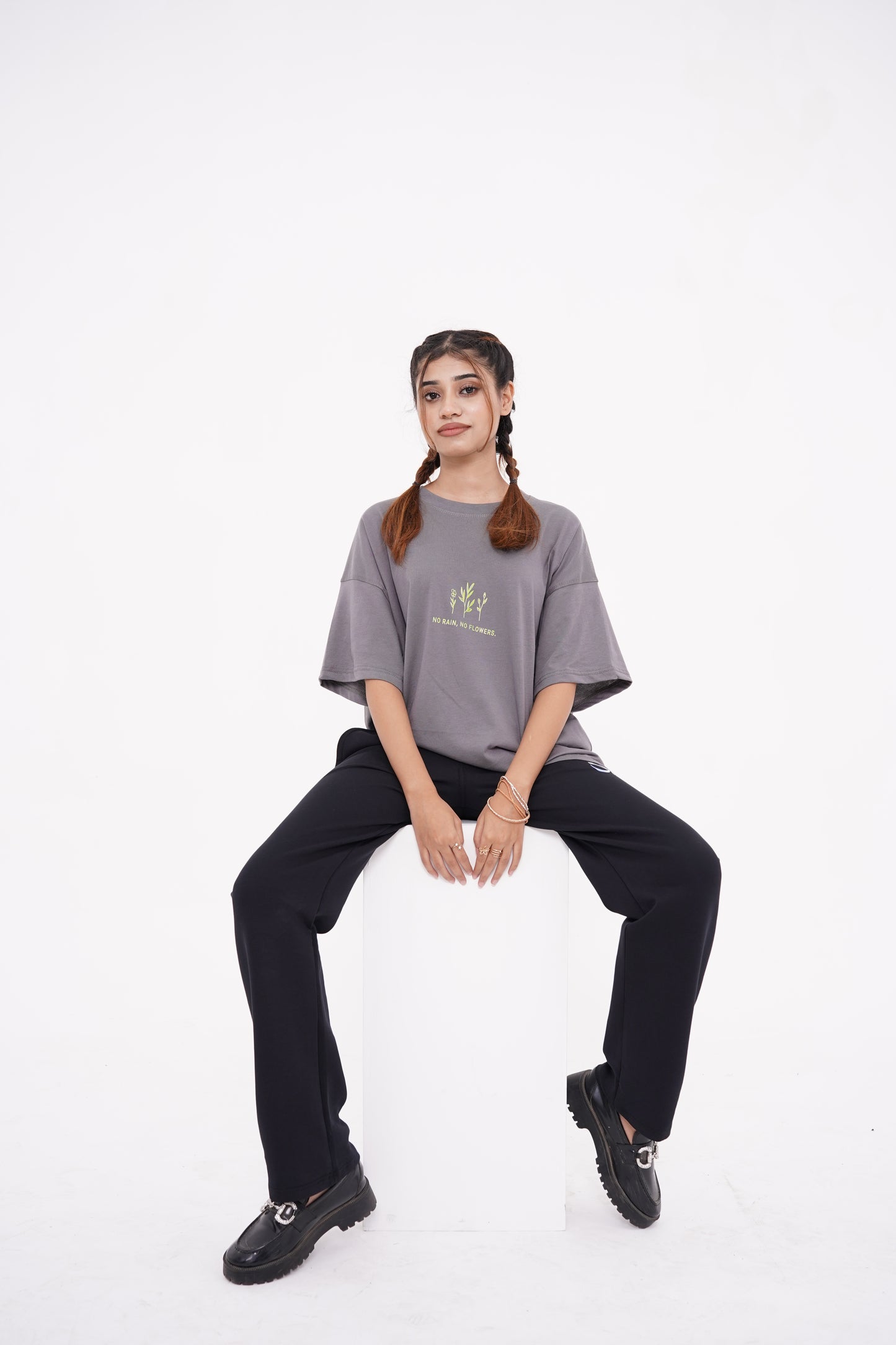 GREY DROP SHOULDER T-SHIRT