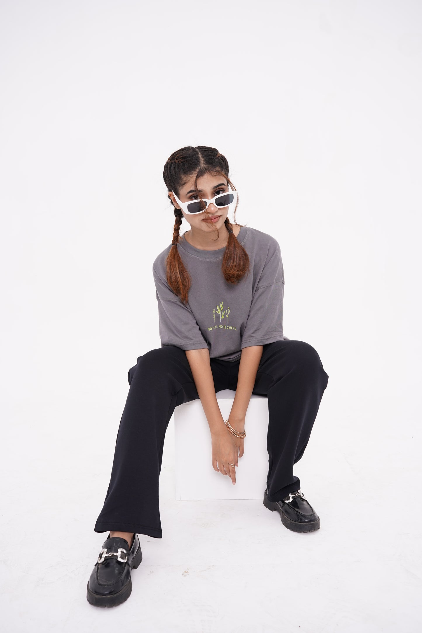 GREY DROP SHOULDER T-SHIRT
