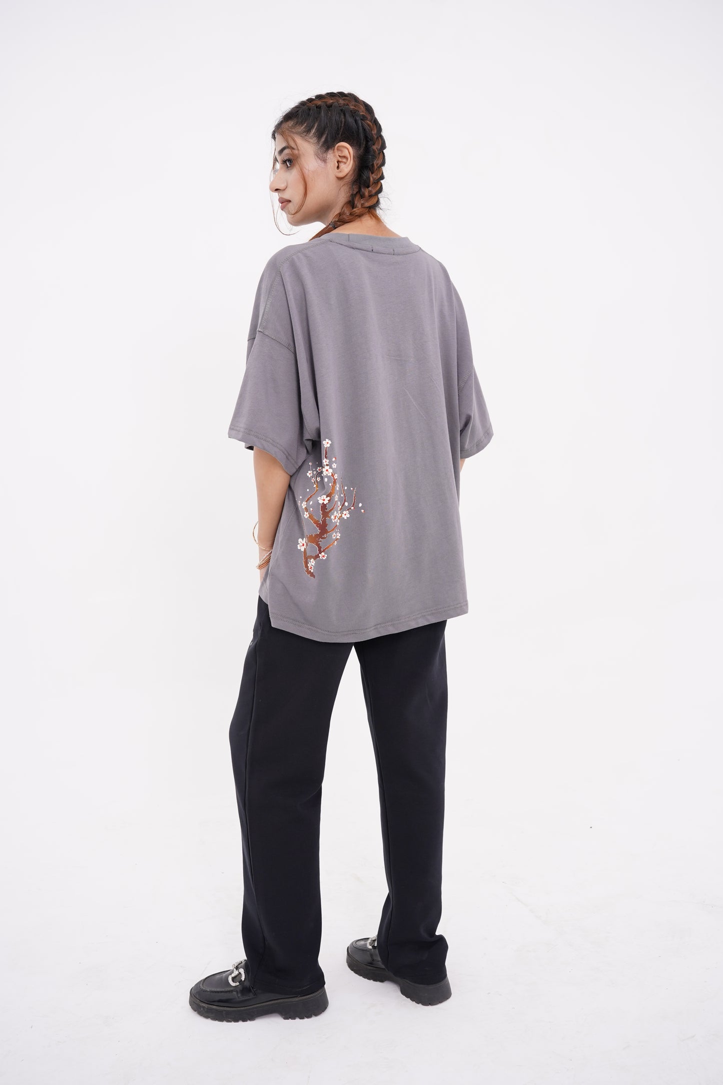 GREY DROP SHOULDER T-SHIRT