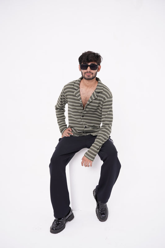STRIPED CARDIGAN SHIRT