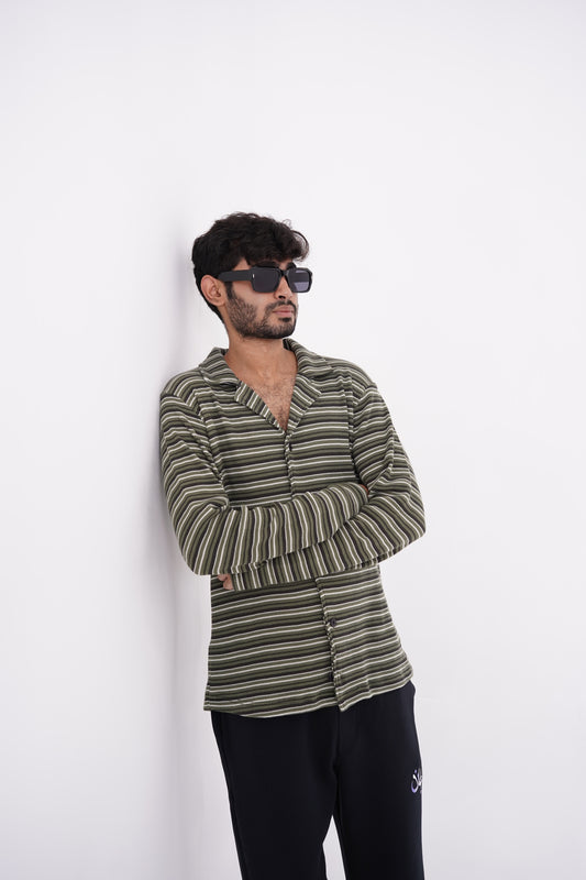 STRIPED CARDIGAN SHIRT